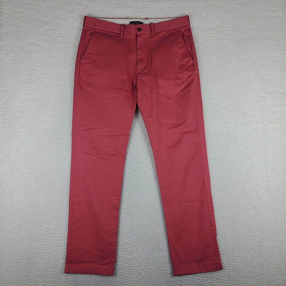 J Crew Mercantile Pants Mens 32x32 Hot Pink Straight Flex Chino Khakis